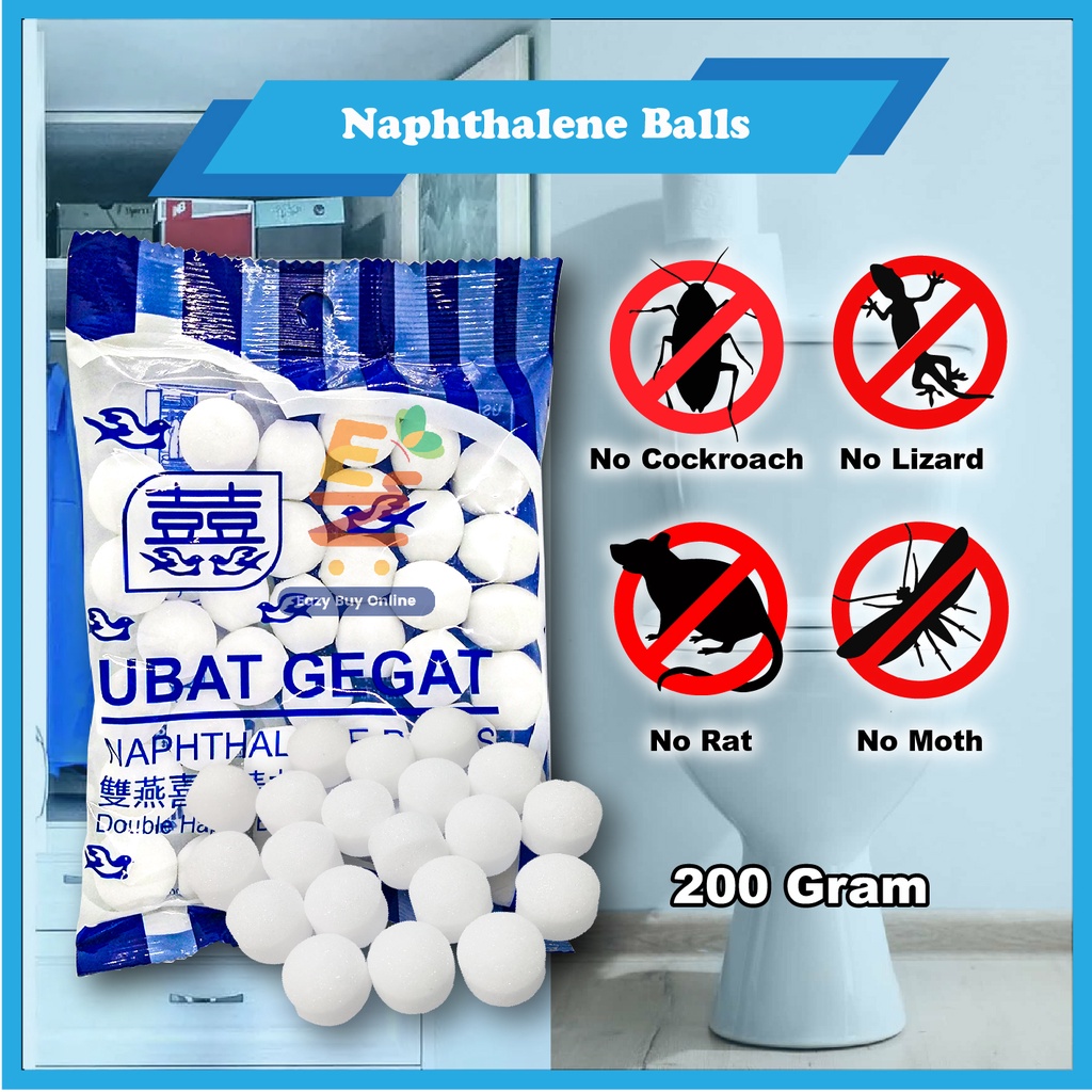 DOUBLE HAPPY BIRD Moth Ball / Naphthalene Ball / Toilet Ball ( Ubat