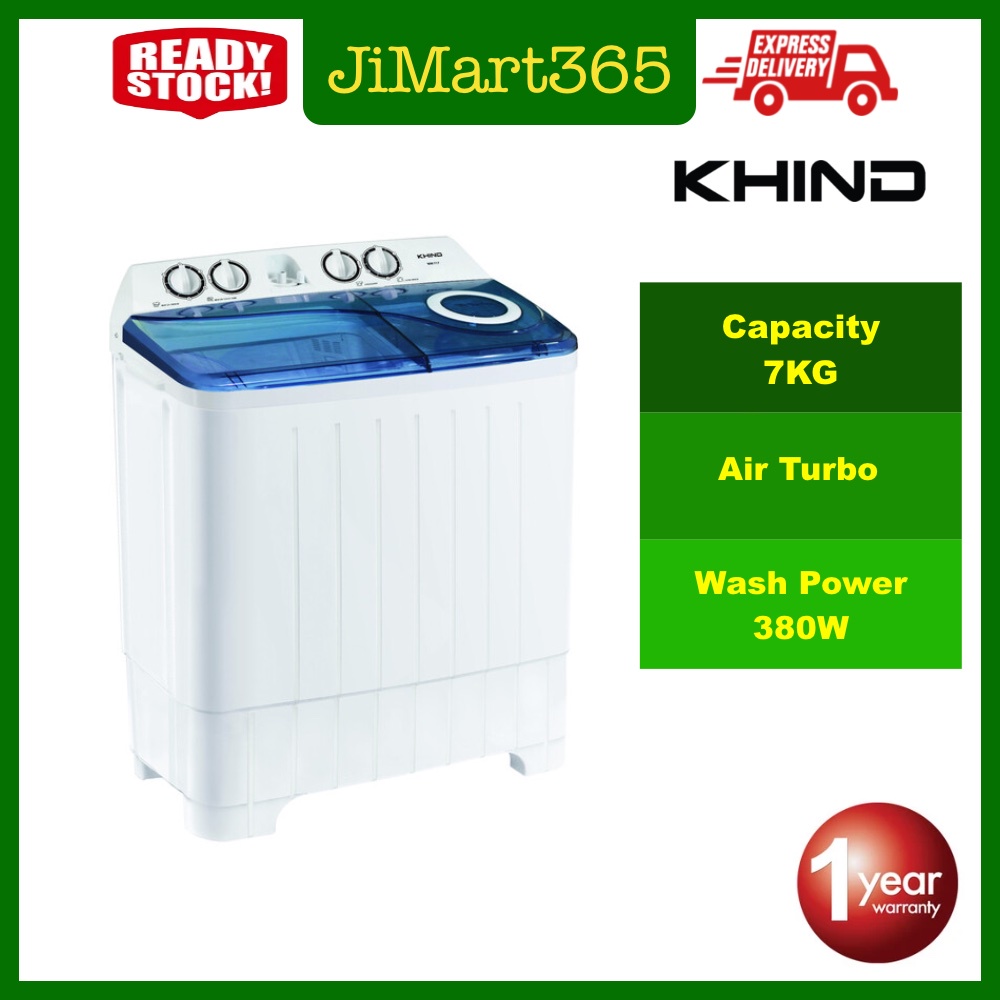 [Khind/Midea] 6kg/7kg Semi Automatic Washer Washing Machine WM717 Mesin ...