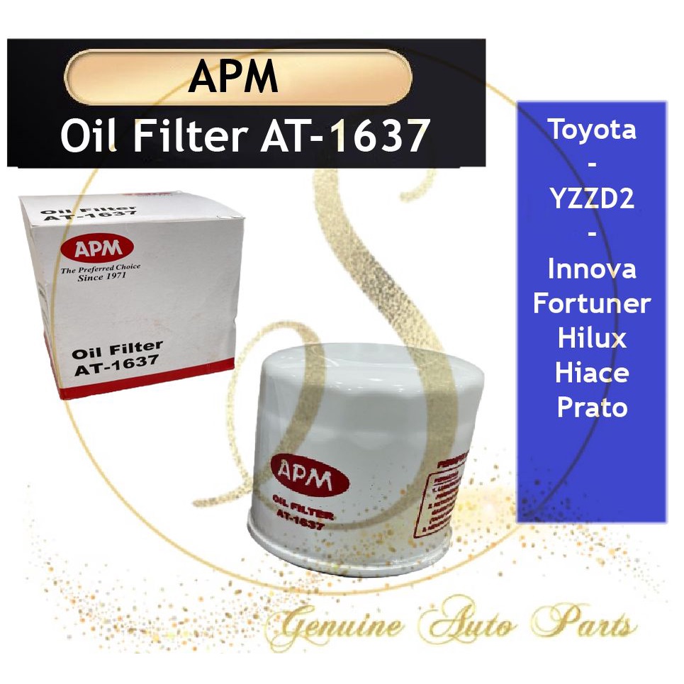 (100% ORIGINAL) APM OIL FILTER TOYOTA 90915-YZZD2 HILUX INNOVA HIACE ...
