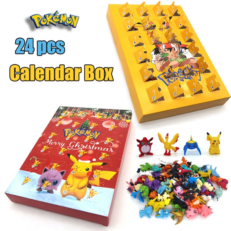  2023 New POKEMON Christmas Advent Calendar Box 24 Days / 24 Pokemons Illustration 