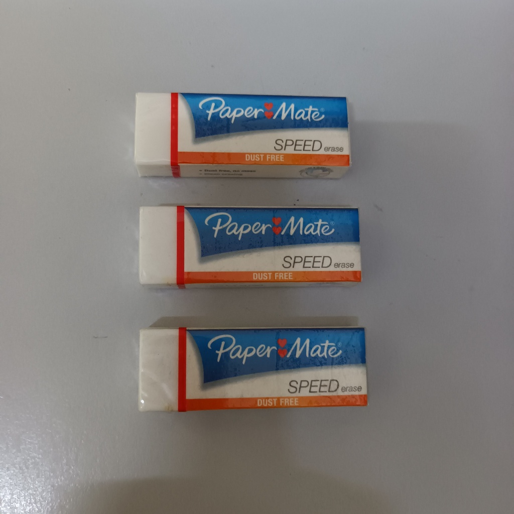 PAPERMATE Dust Free Speed Eraser (White)/ Pemadam / Rubber | Shopee ...