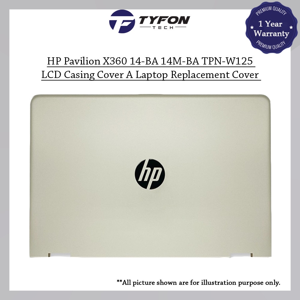 New Gray LCD Back Cover (Rear Lid) For HP Pavilion X360 14-CD / 14M-CD Series - L22210-001