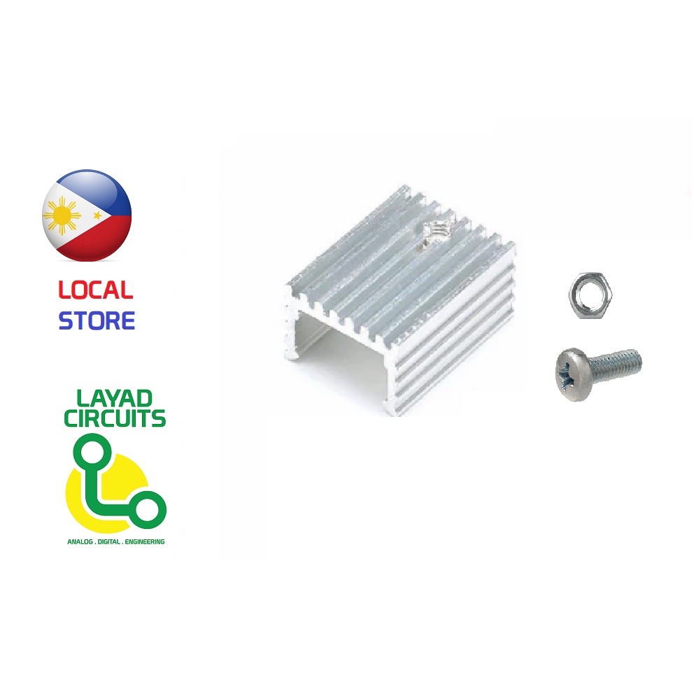 Heatsink Aluminum TO-220 15x10x20mm Radiator with screw and nut for ...