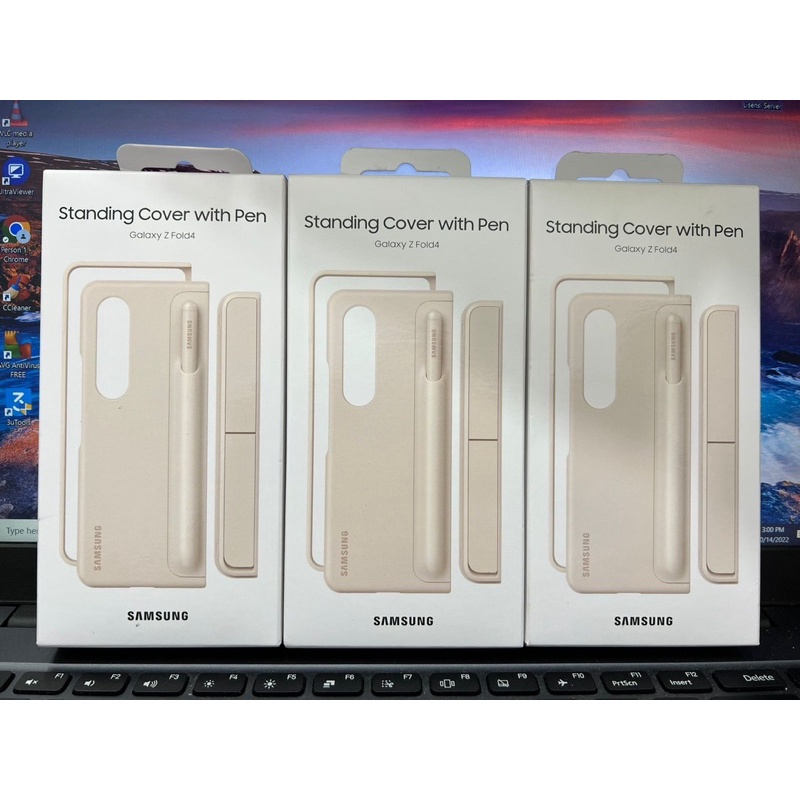 Samsung Z Fold 4-Fold standing cover with pen 100% original | Shopee ...