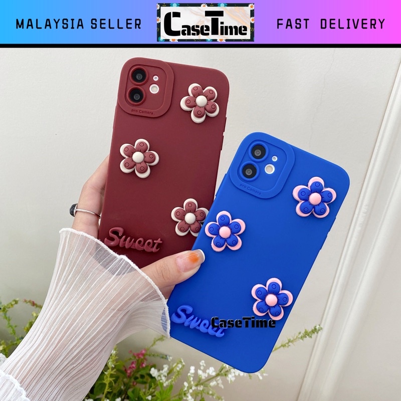 SAMSUNG A33 A53 A04 3D fon sarung bunga flower case casing cover pro ...