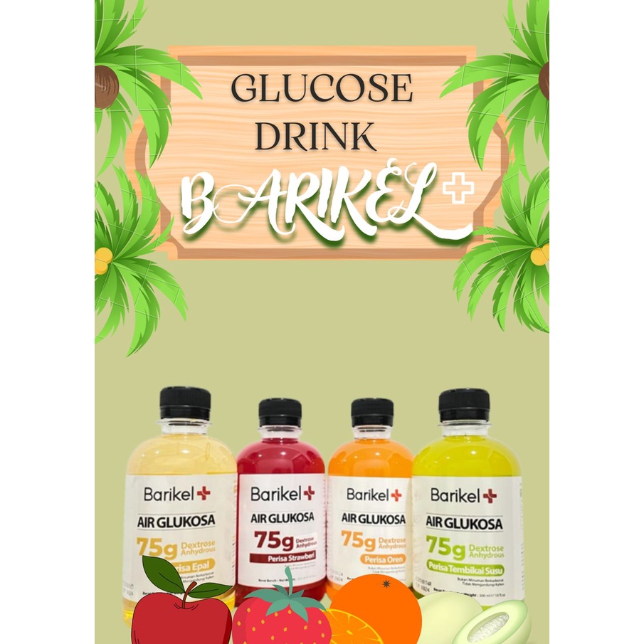 Barikel + Air Glukosa Dextrose 75g Untuk Test MGTT Non Bicarbonate Oren