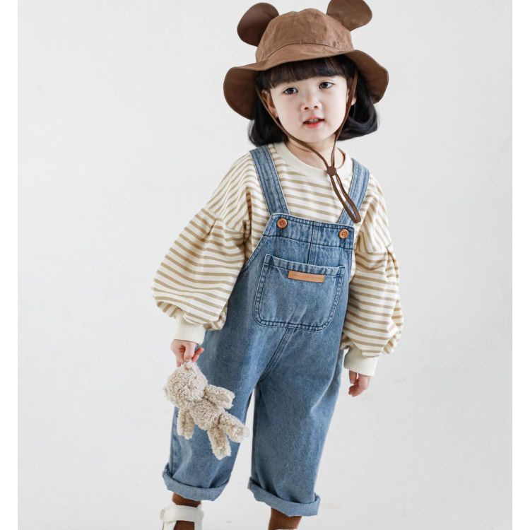 Casual Wear Blue Kids Girls Denim Jumpsuit, Age: 5-9 Years at Rs 410/piece  in New Delhi