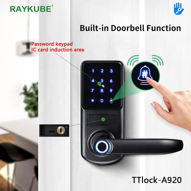 TTLock App Fingerprint Smart Lock Digital Lock Deadbolt Electronic Lock ...