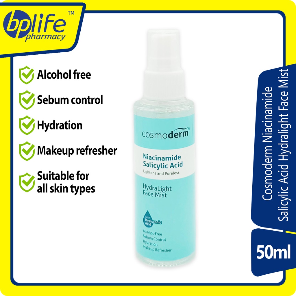 Cosmoderm Niacinamide Salicylic Acid Hydralight Face Mist50ml Shopee