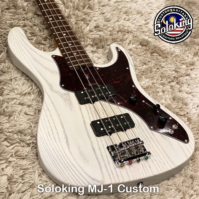 Soloking MJ-1 Custom Electric Bass Guitar - Trans White (MJ1 / MJ 1 ...