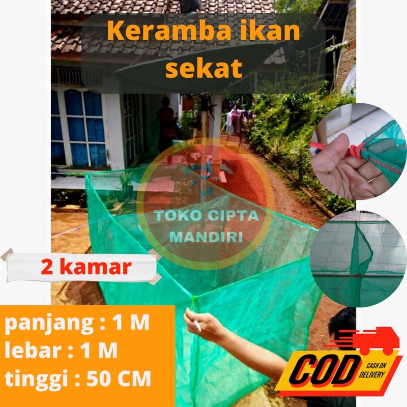 Hapa Fish Cages Fish waring Fish Cages Bulkhead 1x1x50 cm | Shopee Malaysia