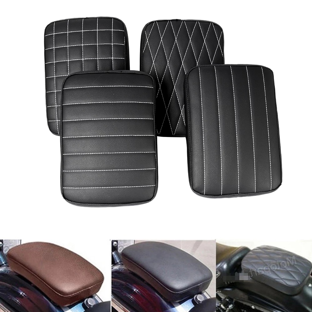 Motorcycle Black Rear Passenger Cushion Pillion Seat Pad Suction Cups ...