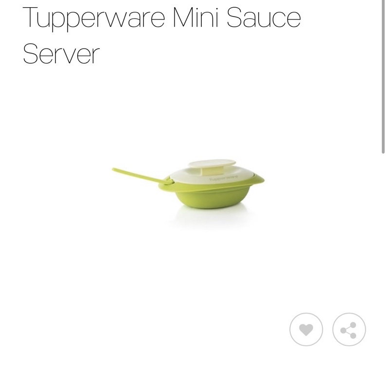 TUPPERWARE Mini Sauce Server with Spoon (1) 110ml | Sambal Dish | Bekas ...