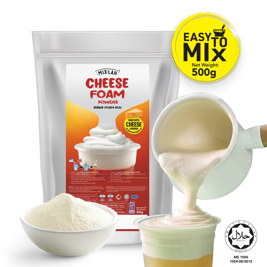 MIX-LAH Cheese Foam, Cheese Tea Powder & Topping Cheese Powder Drinks ...