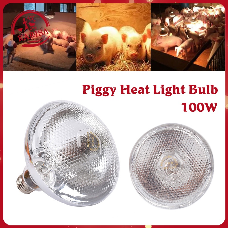 Pig Heat Lamp 100W Pig Farm Piggy Heat Light Bulb E27 | Shopee Malaysia