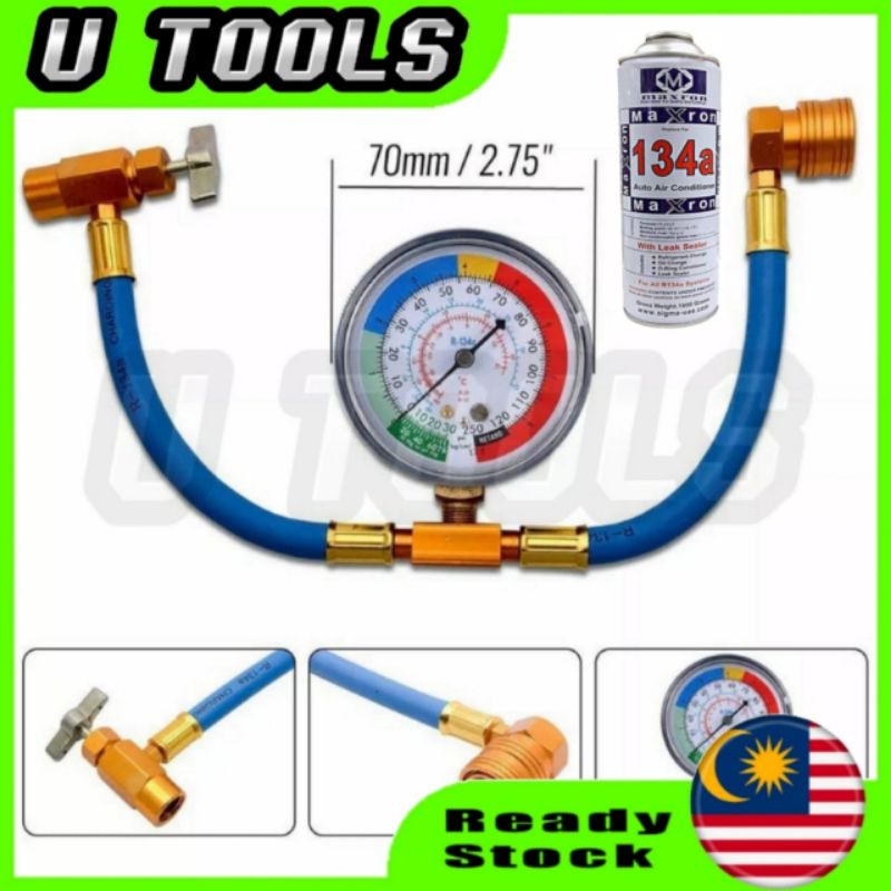 R134A Refrigerant Gas MAXRON Gas Aircond Kereta Refill Car Air