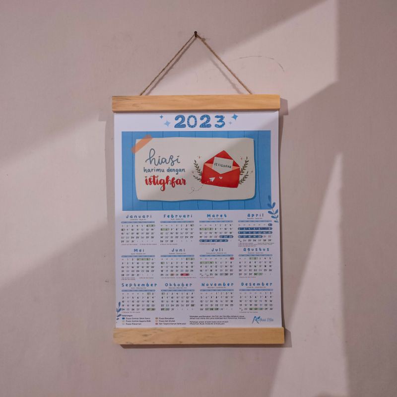 KAYU Wall Da'Wah Calendar 2023 "Istighfar" Aesthetic Minimalist