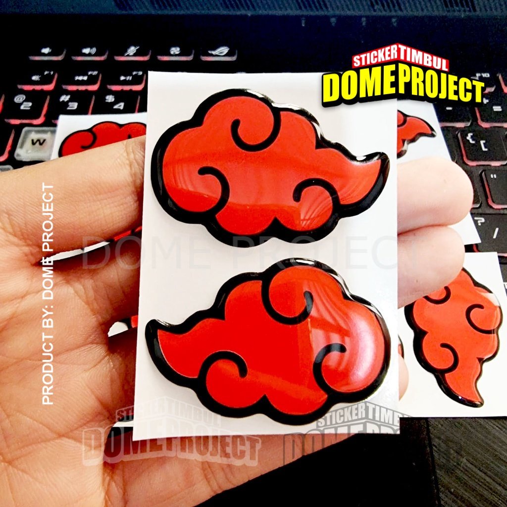 Naruto Akatsuki Anime Stickers Resin Embossed Flexible 1set | Shopee ...