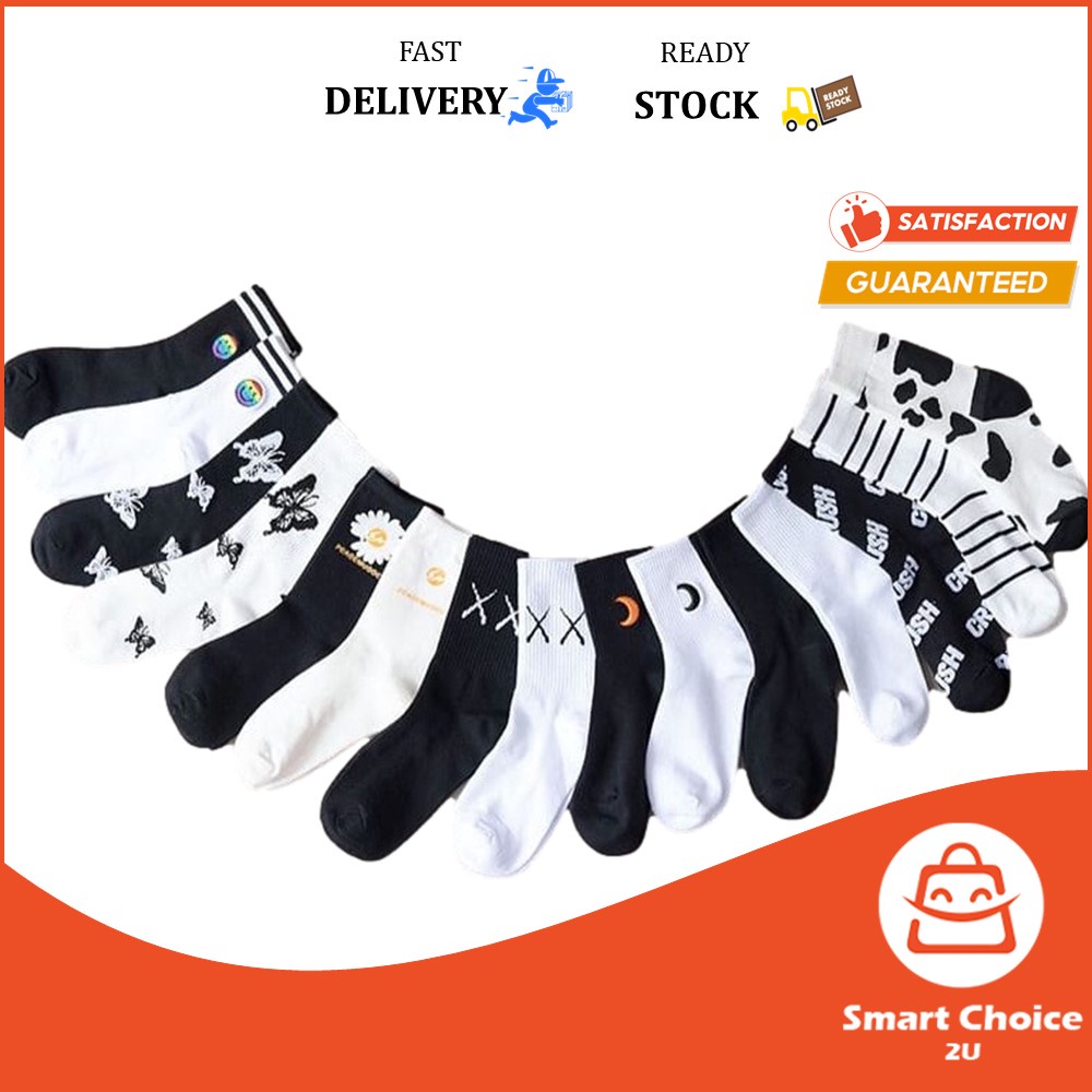 Smartchoice* (1 Pasang) Stokin Fesyen Corak Rama-rama Comel dan Bergaya ...