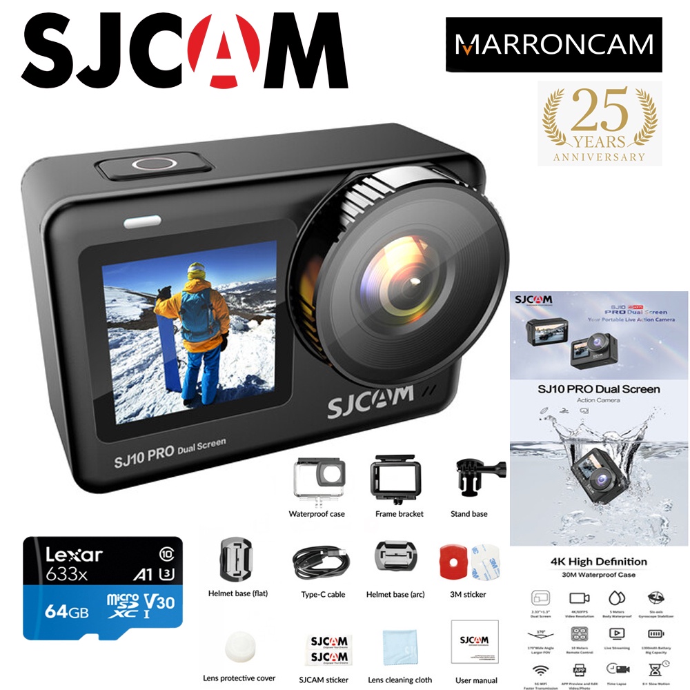 SJCAM SJ10 Pro Dual Screen Action Camera | Shopee Malaysia