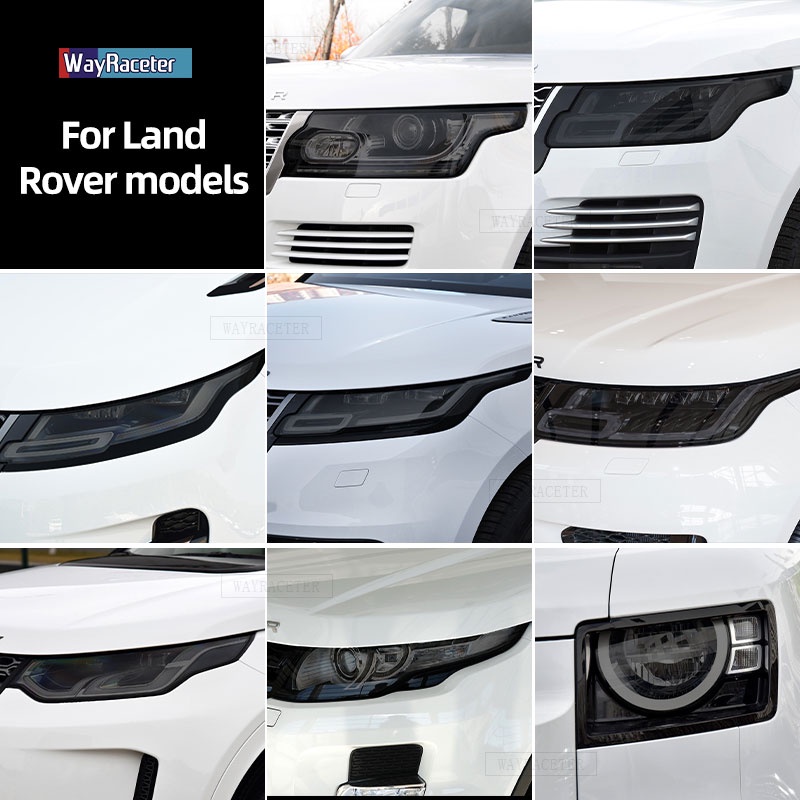 Smoked Black TPU Sticker Transparent Car Headlight Protective Film For ...