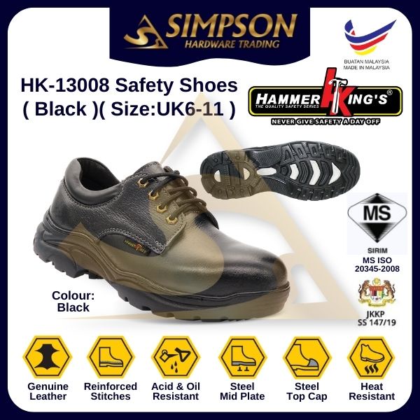 Hammer Kings HK13008 Standard Features Safety Shoes LowCut Laced