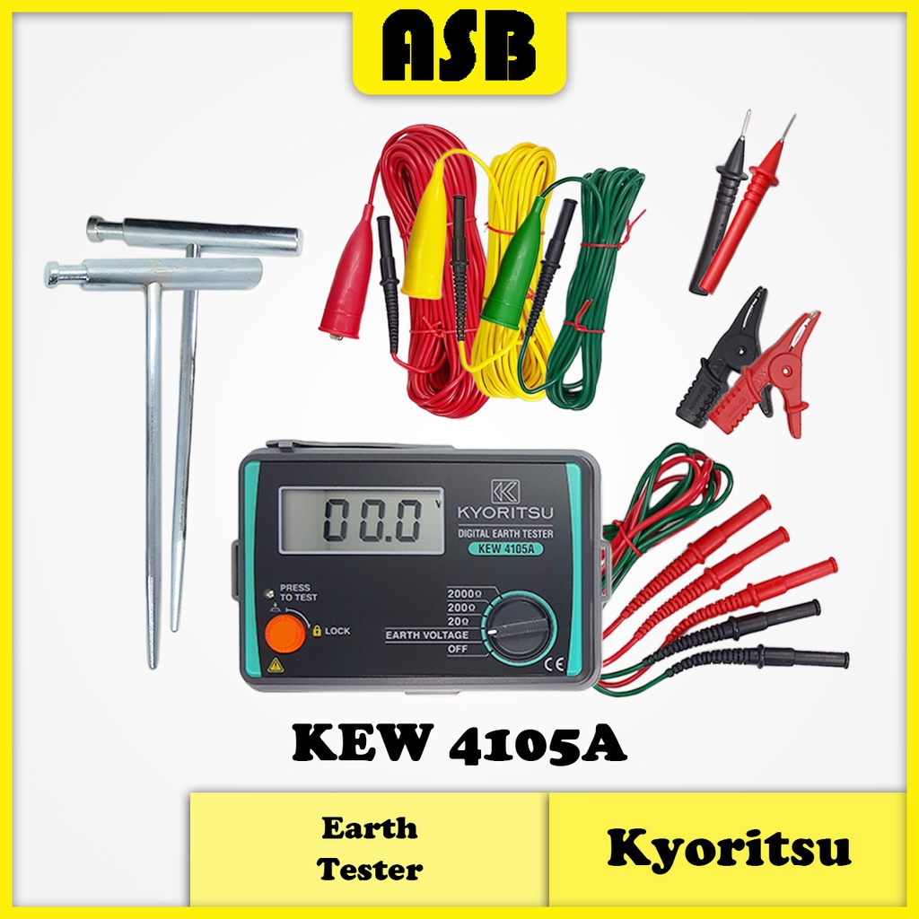 (1pc) Kyoritsu KEW 4105A Digital Earth Tester (362002020) | Shopee Malaysia