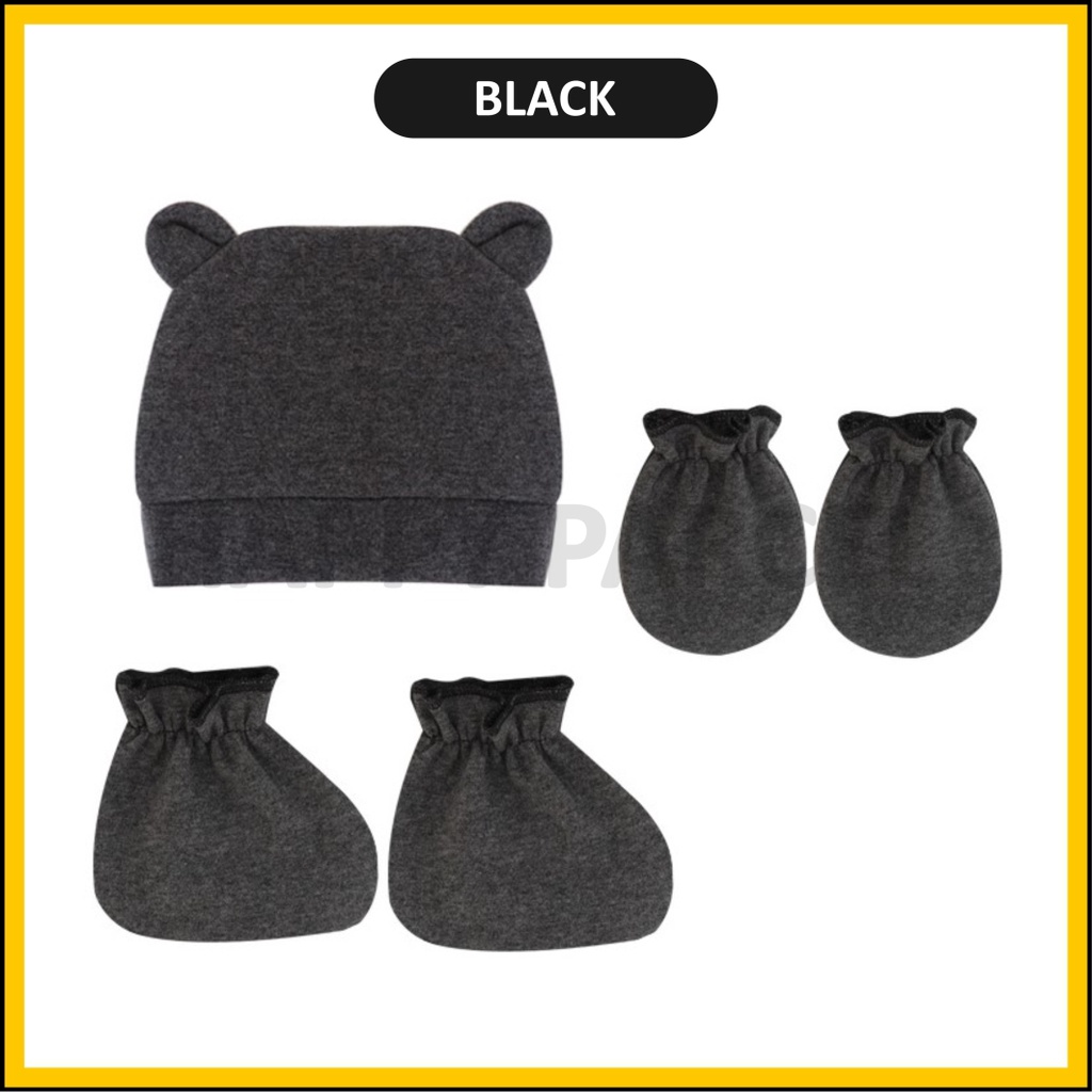 Baby Mitten and Booties Set with Cute Ear Topi Baby Newborn Baby Mittens and Booties Newborn