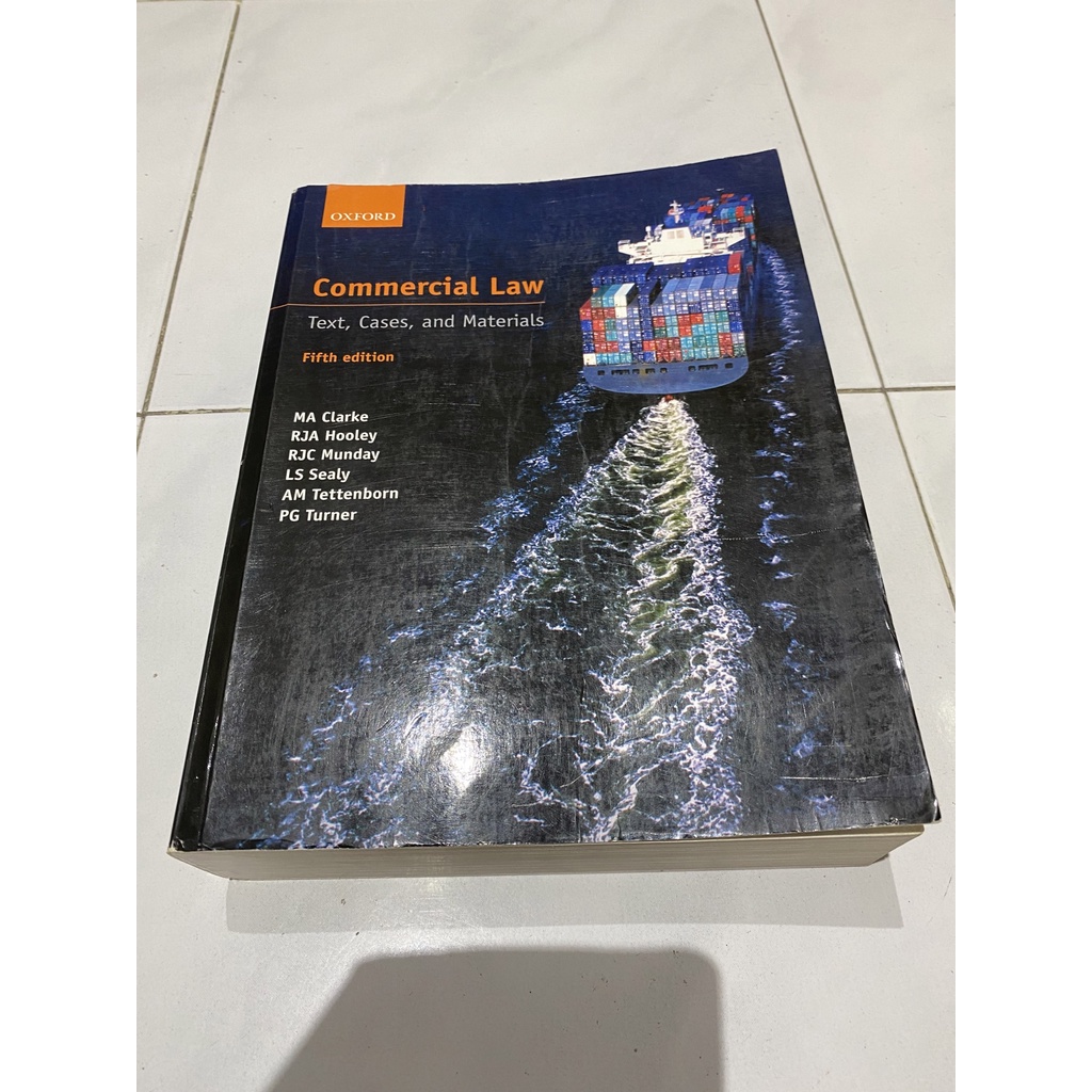 Sealy & Hooley's Commercial Law 5th edition (Original Used Book