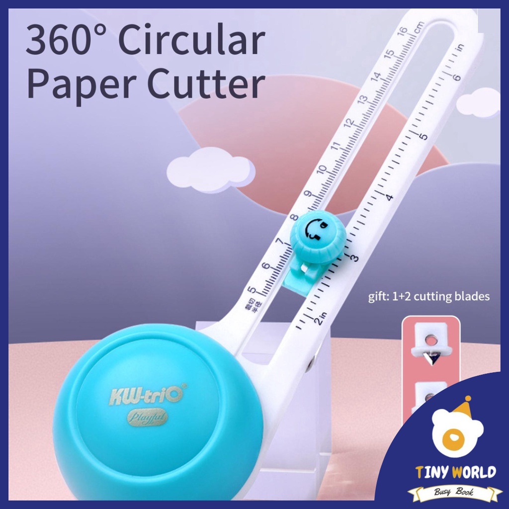 KW-triO Circular Paper Cutter Rotary Circle Cutter Manual Round Cutting ...