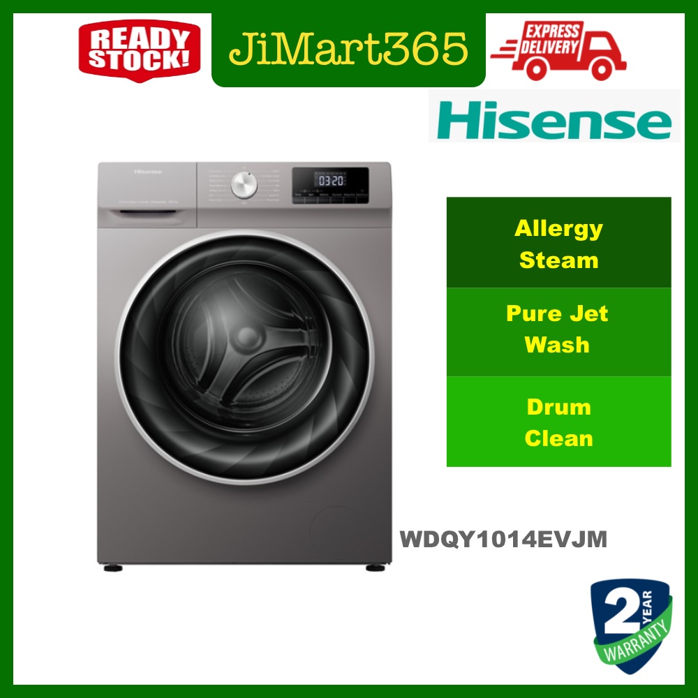 Hisense 10+6kg Front Load 2 In 1 Washing Machine & Dryer /Mesin Basuh ...