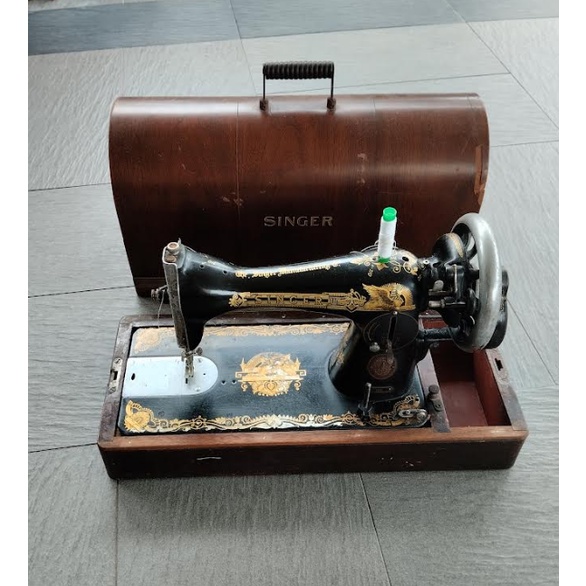 [Used] Old Singer Hand Crank Sewing Machine Mesin Jahit Lama Ready ...