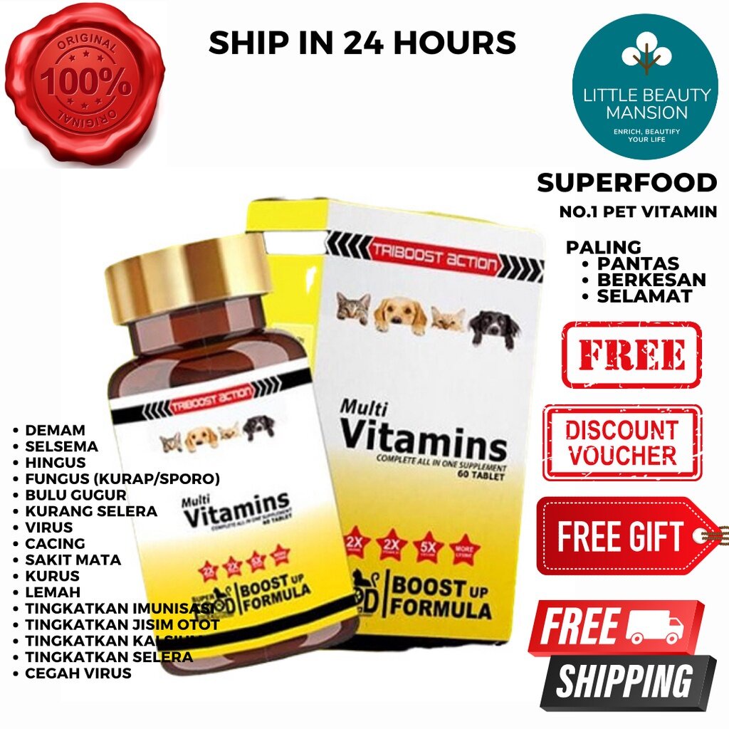 Superfood Vitamin Kucing Cat Booster Supplement Demam Selsema Hingus