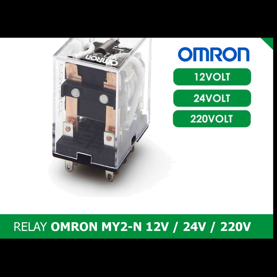 Omron RELAY MY2N LED Lamp 220vac 24VDC 12VDC - 220vac+socket | Shopee ...