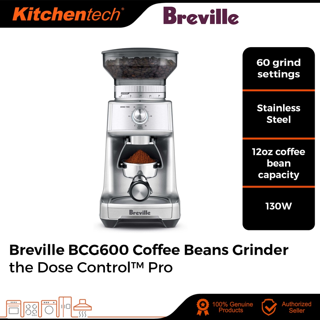 Breville Coffee Beans Grinder The Dose Control Pro BCG600 Shopee Malaysia