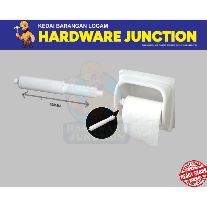 TOILET PAPER HOLDER ROD ROLLER WHITE REPLACEMENT SPRING LOADED RODA