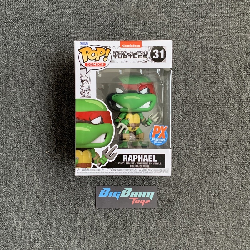 Funko Pop Teenage Mutant Ninja Turtles Comic Raphael Previews Exclusive ...