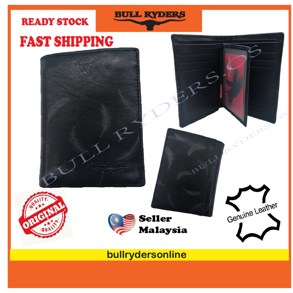 BULL RYDERS - Genuine Leather Trifold Wallet with feather pattern 80645 ...