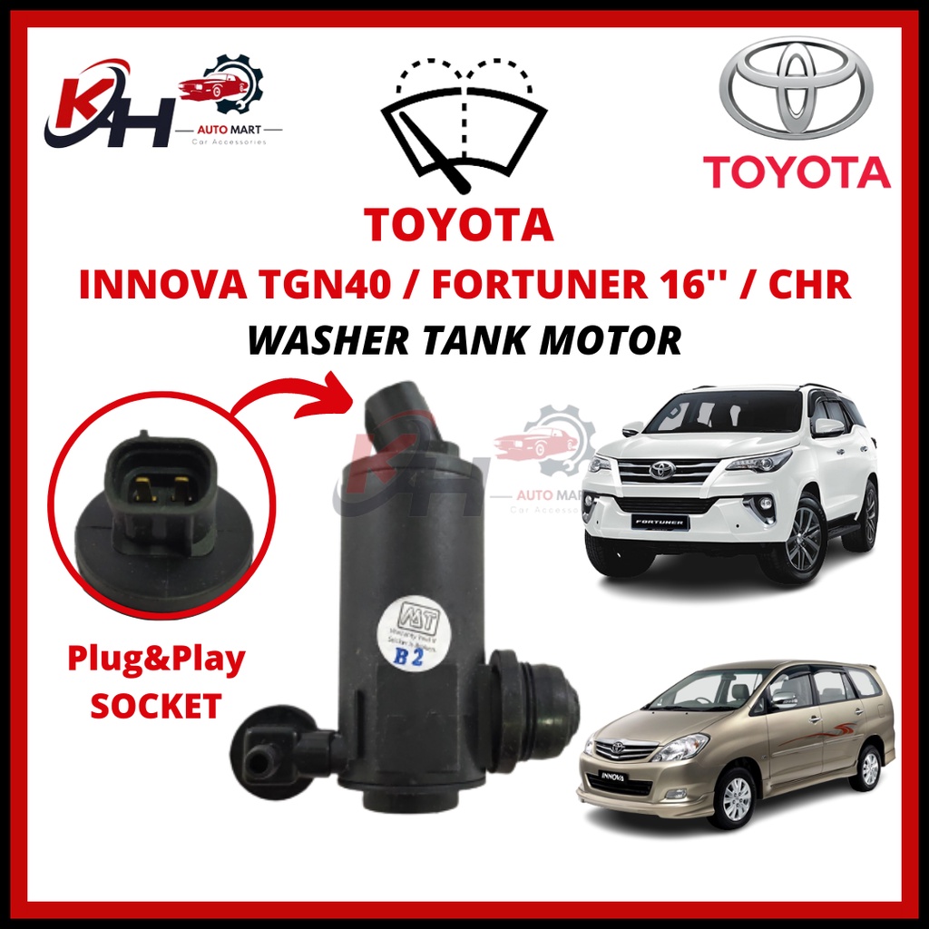 TOYOTA INNOVA TGN40 / FORTUNER 16 / CHR Washer Tank Motor Air Wiper ...