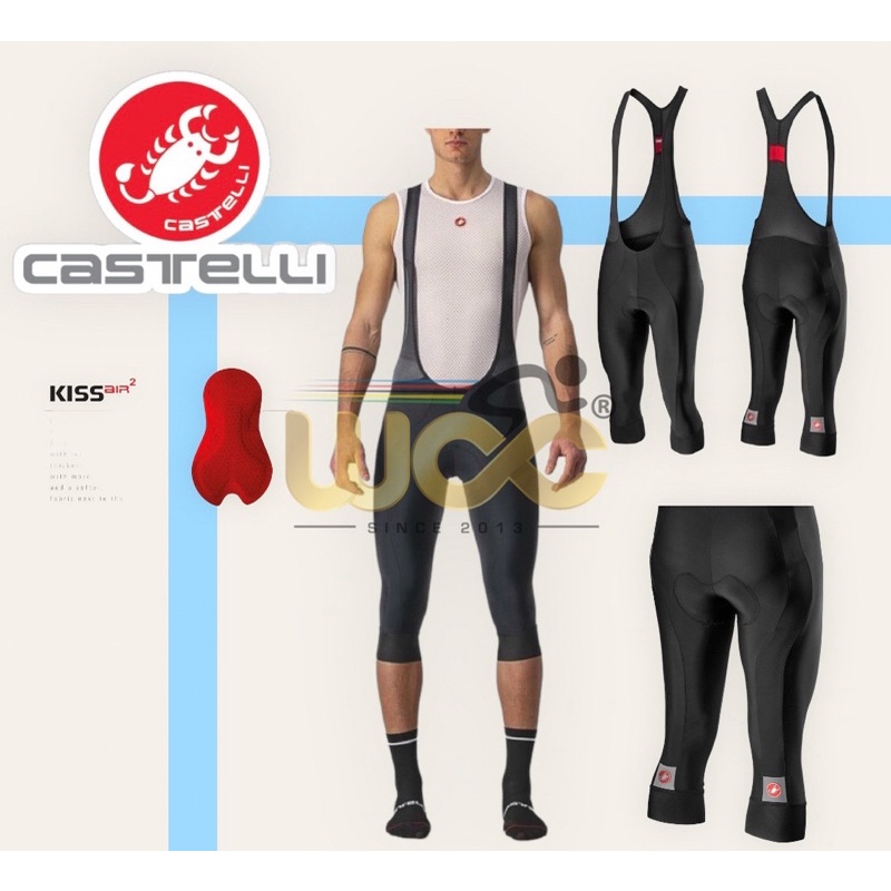 Castelli Velocissimo 4 - Pantaloncini Da Ciclismo Uomo Con Bretelle - Fondello KISS Air2 E Tessuto Thermoflex