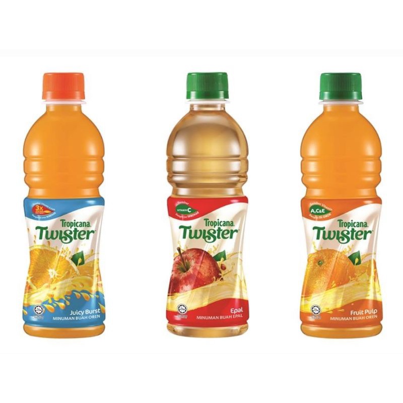 Tropicana Twister Orange / Juicy Burst / Apple (355ml) NATIONWIDE ...