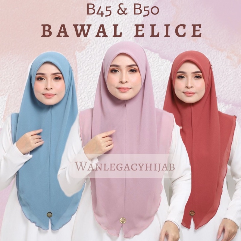 Bawal Instant Tudung Sarung Bidang B45/B50 | Shopee Malaysia