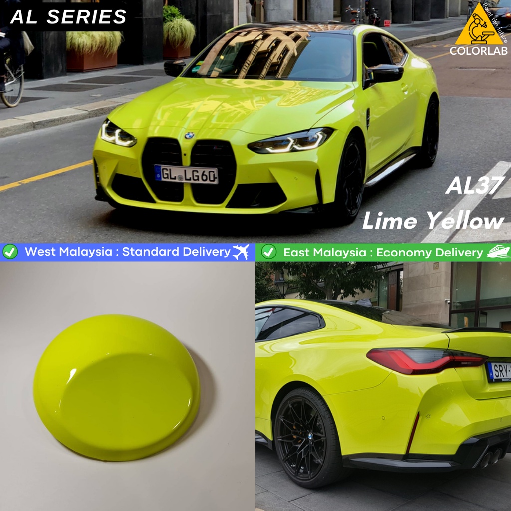 [No COD] Lime Yellow- AL37 2K Automotive Car Paint / Motor Paint / Cat ...