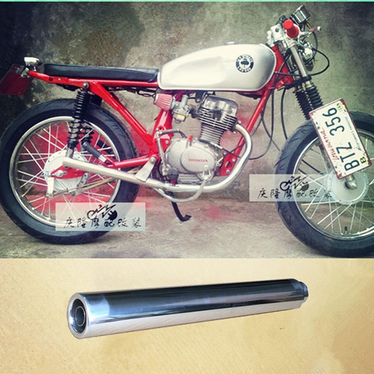 Cg125 Motorcycle Retro Modified Exhaust Pipe Back Pressure Muffler