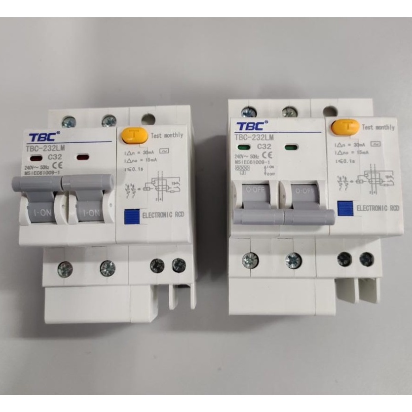 TBC MCB ELCB RCCB 63A 1 Pole 2 Pole circuit breaker | Shopee Malaysia