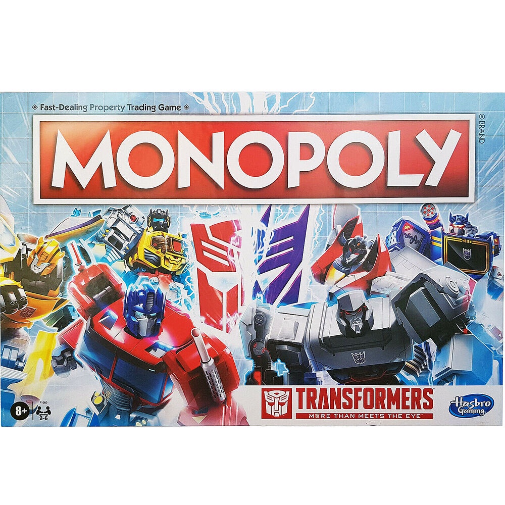 Monopoly Transformers Theme Edition Version Family Board Game Hasbro ...