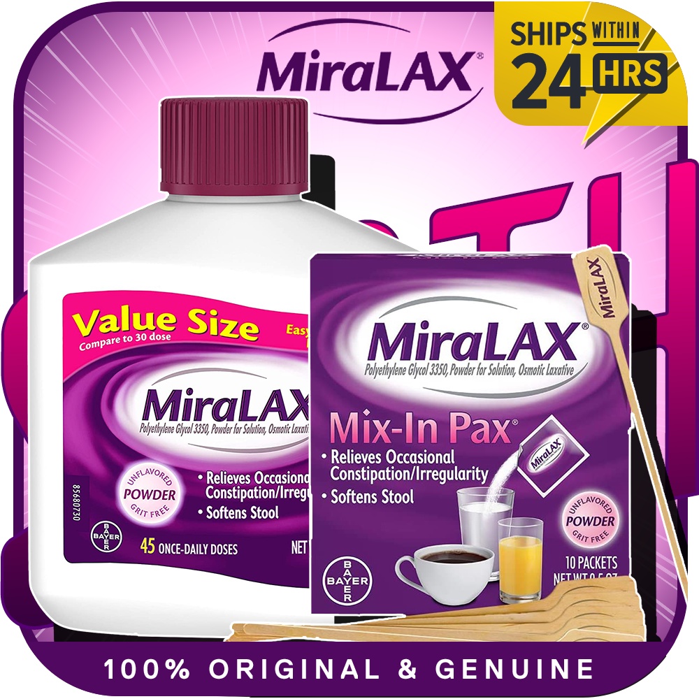 MiraLAX Laxative Powder Constipation Relief 765g / Sachets 10PK