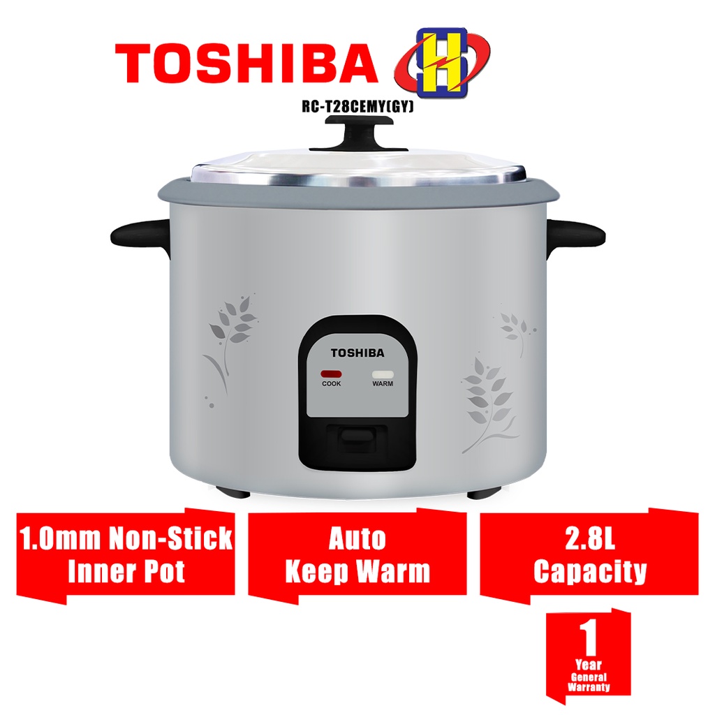 Toshiba Rice Cooker (2.8L) NonStick Inner Pot Rice Cooker RCT28CEMY