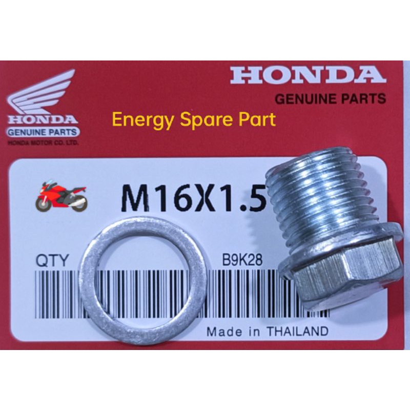 🏍ENGINE OIL SCREW NUT DRAIN BOLT (M16X1.5) LOCK WASHER ENGINE CAR