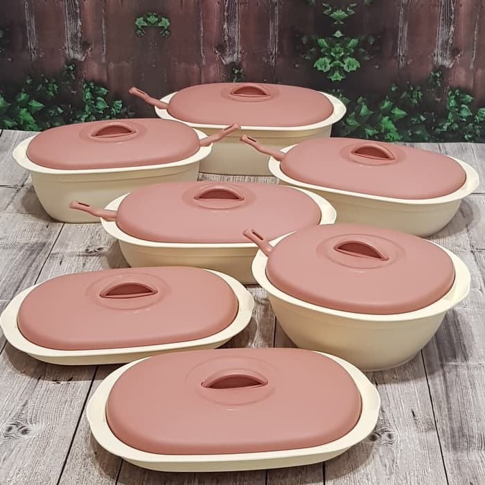 Domdom Verona Plastic Buffet Serving Container 7pcs+vegetable Side Dish